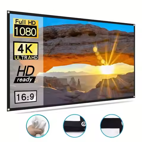 60-180 Inchs 16:9 Ratio Hight-density semi-transparent Portable Projection Screen 1080P 3d 4K HD Pro