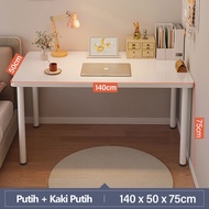 Furniture Meja kaki bundar Putih140CM Meja Belajar Meja kantor Meja Gaming Meja Kerja Table Modern