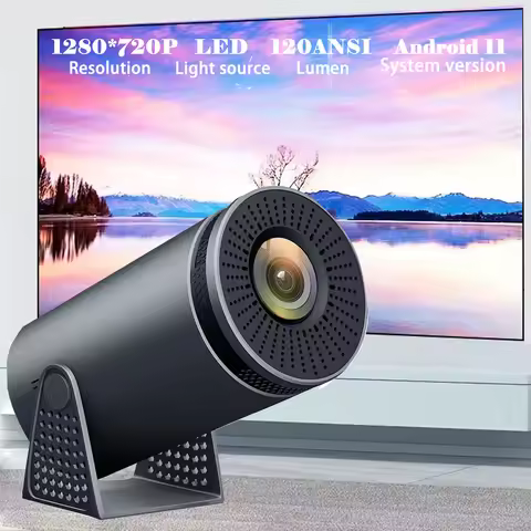 Projector H300 4K Android 11 Dual Wifi6 120ANSI RK3326 Quad Core BT5.0 1280*720P Home Cinema Portabl