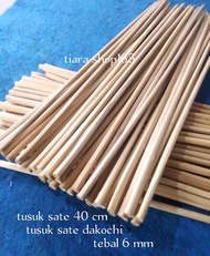 Tusuk sate stik bambu tusukan dako chi tusuk seafood sate jumbo panjang 40 cm tebal 7 mm ujung runci