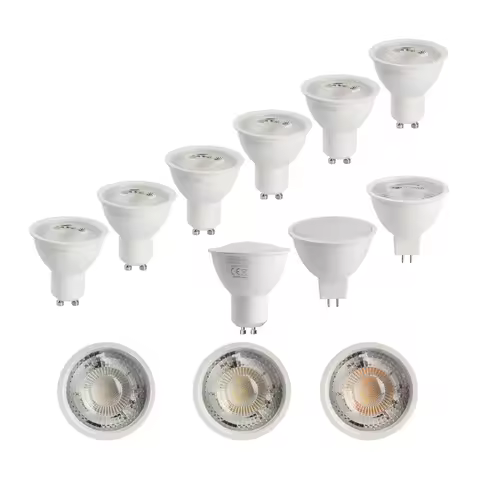 12Pcs GU10 MR16 Led Spotlight AC220V AC110V AC230V Bulb Spot GU5.3 GU10 Lighting Bulb Indoor Lightin