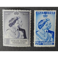Falkland Islands Dependencies, 1948 The 25th Royal Wedding Anniversary,  MINT, LOOSE STAMP, FOXING &
