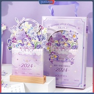 {pattaya}  Detachable Desk Calendar Elegant Desk Calendar 2024 2024 Floral Desk Calendar Monthly Planner for Home Office Decor