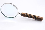 RII Magnifying Glass with Real Bone Handle, 10x Handheld Magnifying Glass Lens, Antique Magnifier, R