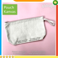 Pouch Kanvas Dompet Polos Tas Kosmetik untuk lukis sablon souvenir