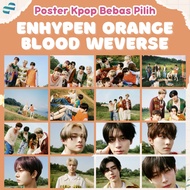 ENHYPEN ORANGE BLOOD Weverse Poster (Part 1) - Kpop Poster A4 A5 A6