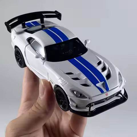 1:32 Dodge Viper ACR Massive sports car Alloy Metal Diecast Model Car Sound & Light Pull Back Childr