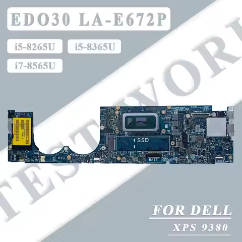 Laptop Motherboard For Dell XPS 13 9380 With i5-8265U i5-8365U i7-8565U CPU CN-05F77F 0XDVJ0 0YFCR8 