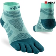 INJINJI WMN ULTRA RUN MINI CREW GLACIER Running Socks Ankle Strap (Women) Green