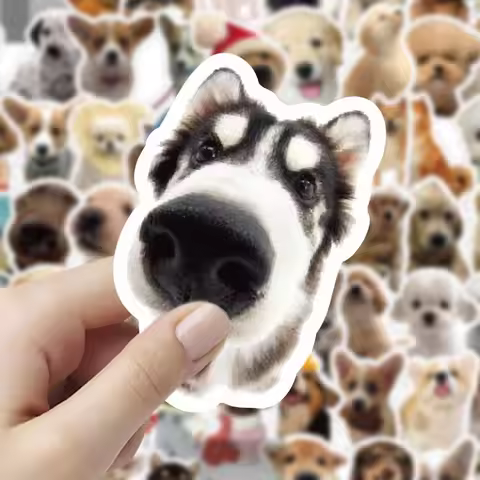 60Pcs Realistic Puppy Shaped Stickers - Cute Animal Decals for DIY & Decor RecordingYourLife Store