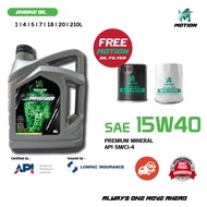 MOTION API SM Mineral Petrol Diesel Engine Oil Car Lubricant (15W40/4L)
