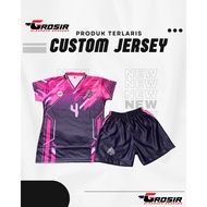 Women's Volleyball Jersey Fullprint Top Volleyball Shirt Wanita Suit Jersey Jersey Perempuan Baju Je