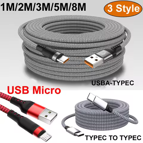 2M/3M/5M/8M USB 3.0 A/TYPE-C TYPEC Micro 6A Super Fast Charge DATA Cable For Huawei Samsung Xiaomi O