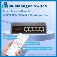 YRX Hi-S21-5G Cloud Managed Ethernet Switch,WEB/APP Cloud Managed Gigabit Ethernet Network Switch 5 