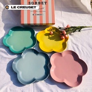 นำเข้าจากฝรั่งเศส Le Creuset จานอาหาร จานดอกไม้ เครื่องใช้บนโต๊ะอาหาร จาน กว้าง 20 ซม.