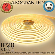 LED STRIP E-AA0830-COB-4000K-DC 24V IP20 ยี่ห้อ BOGDAN LED สีนูทรอไวท์ ไฟเส้นแอลอีดี COB แบบเปลือย 4