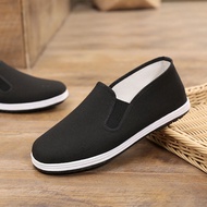 Lutai Cloth Shoes Slip-on Lazy Men's Shoes Handmade Na Strong Cloth Soles Non Slip Abrasion Resistant Breathable Lightweight Black Safety Shoes