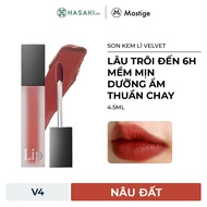 Son Kem Lì Mastige Velvet Lâu Trôi Màu V4 Nâu Đất 4.5ml