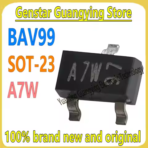 (50 pieces) BAV99 BAV99LT1G Marking: A7W SOT-23 SMT 0.2A/70V Switching Diode 100% Brand New & Origin