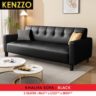 พร้อมส่ง! Kenzzo โซฟา เรียบหรู คลาสสิก คลุมด้วยหนัง PVC ผิวสัมผัสนุ่มมาก แข็งแรง Khalifa Luxury Sofa
