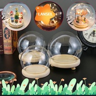 LANSEL Glass cloche Home Decor Fairy Lights Spherical Glass Vase Jar Transparent Bottle Flower Storage box