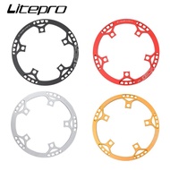 Litepro BMX AL7075 Bicycle BCD130 Single Disc Gear Round Plate Crankset 45/47/53/56/58T Folding Bike Chainwheel Crank Chainring