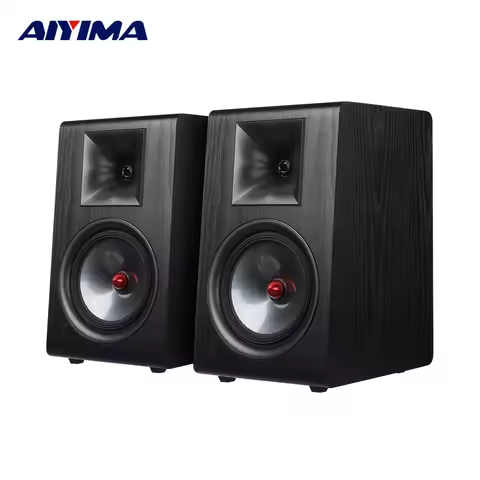 AIYIMA P600 6.5 Inch Passive Speaker Wood Carbon Fiber Woofer Silk Tweeter Bookshelf Speaker for Hif