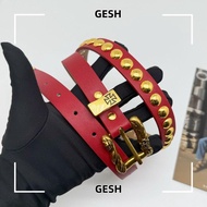 GESH Cross Metal Buckle Belt, Y2K All-match Punk Rivet Belts, Vintage Trendy Design Jeans Waist Belt