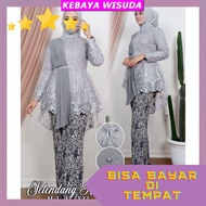 Kebaya Wisuda Elegan Mewah 2023 Remaja Modern Hijab Set Tunik Brokat Setelan Terbaru Kutu Baru Wanita Lamaran Tunangan Kondangan Baju Adat Jawa Viral Dewasa Kekinian Sekolah Kutubaru (Cod) Set Kebaya Blouse Selendang Aurel - Model Kebaya Terlar QZ654