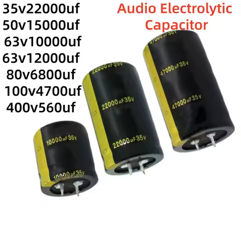 2PCS 30x50mm 35v22000uf 50v15000uf 63v10000uf 63v12000uf 80v6800uf 100v4700uf 400v560uf Audio Electr