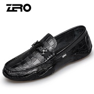Zero Italian Zero Degree Peas Shoes Men's Genuine Leather Shoes Fashion Trendy Shoes Cover Foot Busi