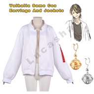 Anime Tokyo Revengers Cosplay Costumes Valhalla White Jacket Earrings Autumn Winter Men Women Zipper