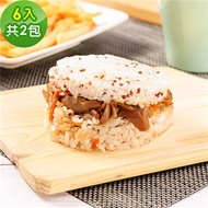 樂活e棧 蔬食米漢堡-藜麥牛蒡什錦2袋(6顆／袋)-全素