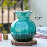 Bình hoa - Bình gốm Bát Tràng cao cấp hình quả lựu- Lọ hoa decor trang trí nhà cửa cao cấp Yumi Shop