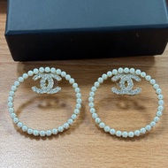 Chanel 香奈兒 珍珠耳環 大圓圈耳環 鑲鑽耳環 貼耳耳環 耳針