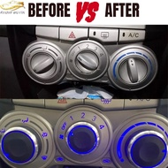 【100% Plug and Play】 3Pcs Perodua Myvi Air Conditioner Knob/Aluminum Black 1st Gen 2005-2010 空调旋钮
