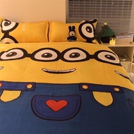 Cartoon Minions SpongeBob SquarePantsBedding Sets Dormitory Bedroom Comforter Cover Flat Bedsheet Pi