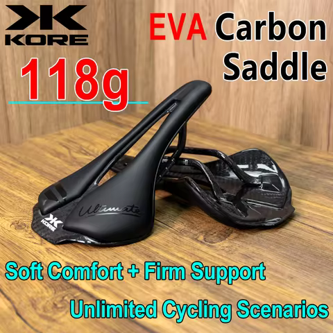 Carbon Fiber Bike Seat Cushion 118g EVA Material Breathable Ergonomic Design 7x9 Carbon Saddle Arch 