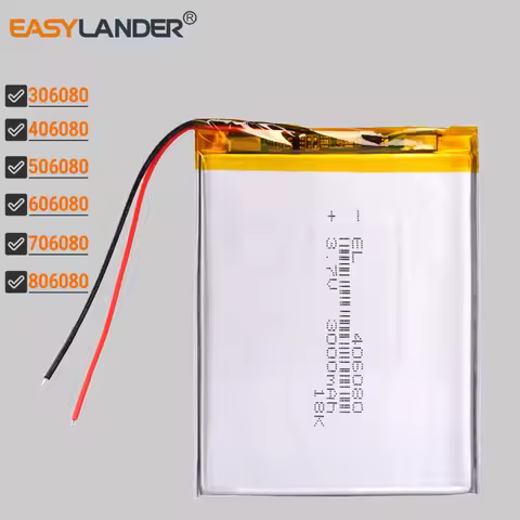3.7V 2500mAh 306080 Rechargeable li polymer Battery Li-Po Batteries 406080 506080 606080 706080 8060