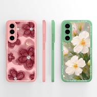 Casing For Samsung Galaxy M56 F56 5G Phone Case Camera Protection Cute Flowers Back Cover For Samsun