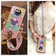 Soft case Full wrap Phone Case For Doogee S89 Pro Graffiti TPU protective Lanyard Anti-knock Durable