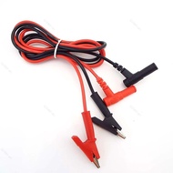 Multimeter Measure Connector Probe Dual Head 20A Alligator Crocodile Clip To 4Mm Banana Plug Test Le