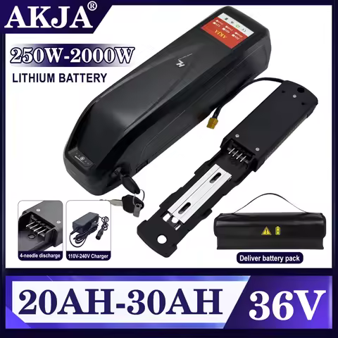AKJA 36V Hailong 4-pin 20-30AH 18650 lithium battery anti-theft lock waterproof 35AH BMS 24H Dispatc