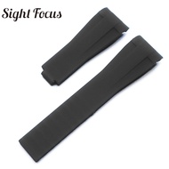 Premium Quality 20mm Curved End Rubber Watch Strap for Rolex Submariner GMT Master II Yacht Master E