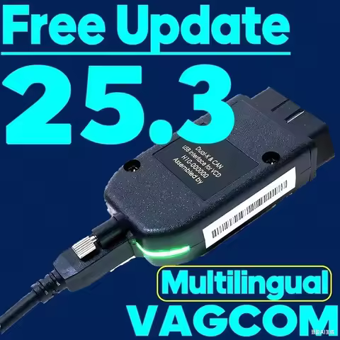 2025 Popular VCDS VAGCOM 25.3 HEX CAN USB Obd Scanner FOR VW AUDI Skoda Seat VAG Multilingual ATMEGA