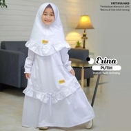 gamis putih anak perempuan baju muslim anak cewek pakaian muslim