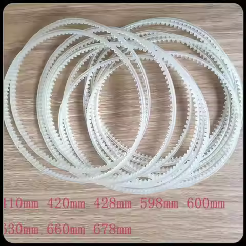 10pcs 410mm 420mm 428mm 598mm 600mm 630mm 660mm 960mm 980mm Gear belt Tooth Belt for FR FRM Continuo