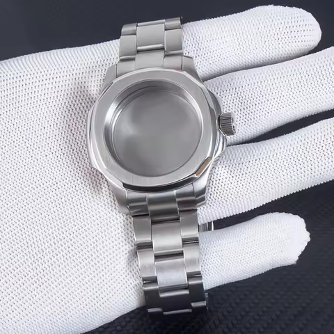 NH35 Watch Case For Seiko MODS NH35 NH70 NH36 Movement Sivler Gold Black Sapphire Crystal 41mm Watch