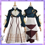Anime Violet Evergarden Cosplay Violet Evergarden Full Set Wig Suit Women Long Skirt Costume Dress