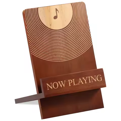 Now Playing Vinyl Record Stand Wood Vinyl Record Holder Vintage Record Holder Stand Decorative Vinyl